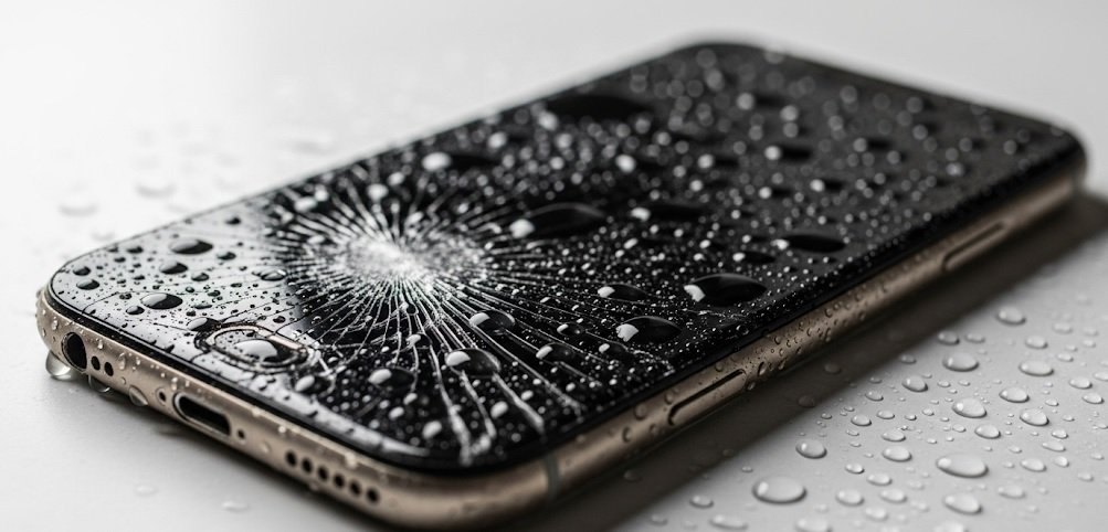 Water damage phone repair in Tauranga — Care2Phone technician assessing a water-damaged device at the Tauranga repair shop